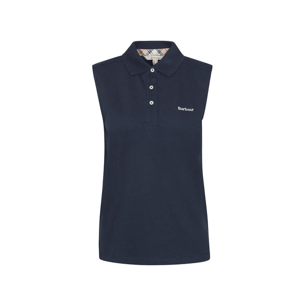 Barbour Polo Polo Donna Bowford smanicata Navy - Francavilla Moda